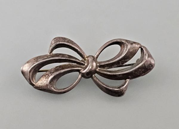 Silber-Brosche Schleife