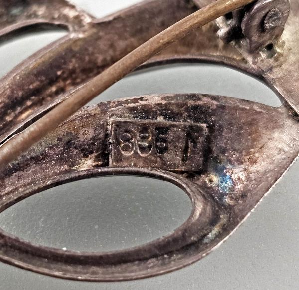 Silber-Brosche Schleife
