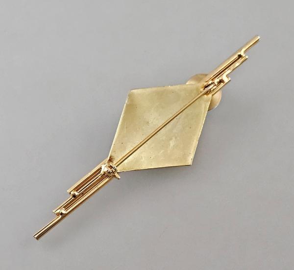 Modeschmuck-Brosche Vintage Art déco Strassstein