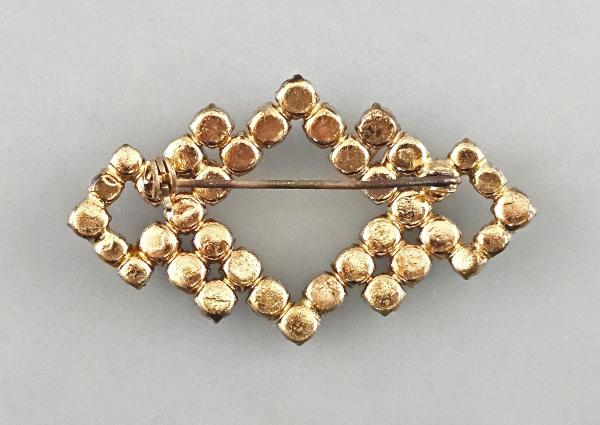 Modeschmuck-Brosche Vintage Granat