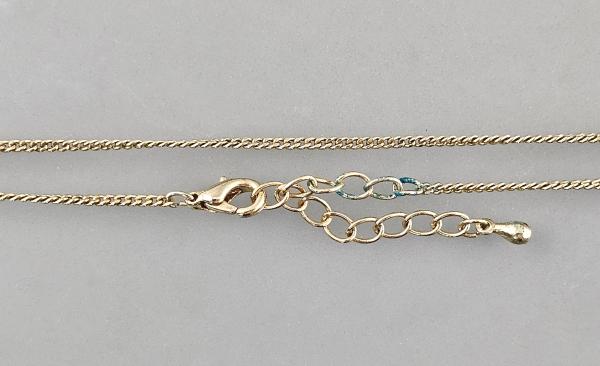 Modeschmuck-Kette Vintage Rosenblüte goldfarben