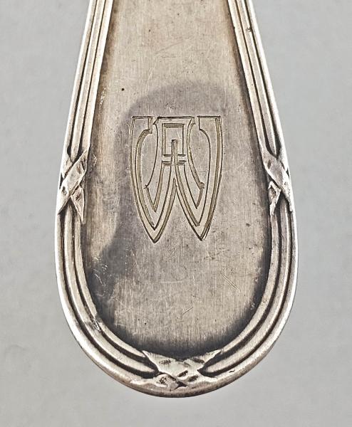 Versilberter Tortenheber Bahner 90er Auflage Kreuzbandrelief L 24 cm