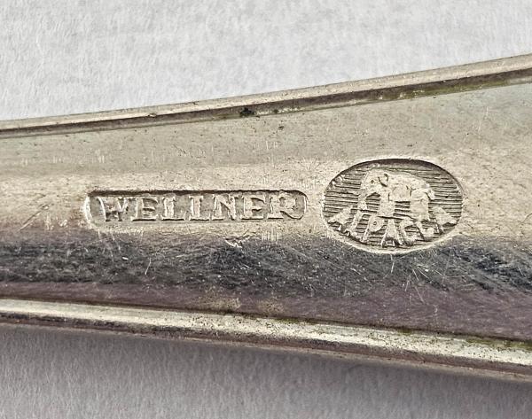 Tortenheber Wellner Alpacca-Silber profiliert L 25 cm