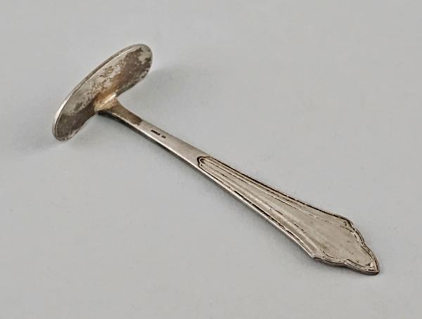 Versilberter Babyschieber WMF 90er Auflage Fächerdekor L10cm