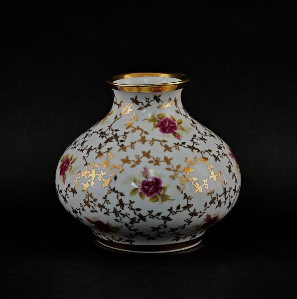 Vase Klasterec Tschechien Rosendekor