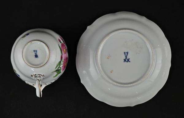 Mokkatasse Meissen Blumendekor