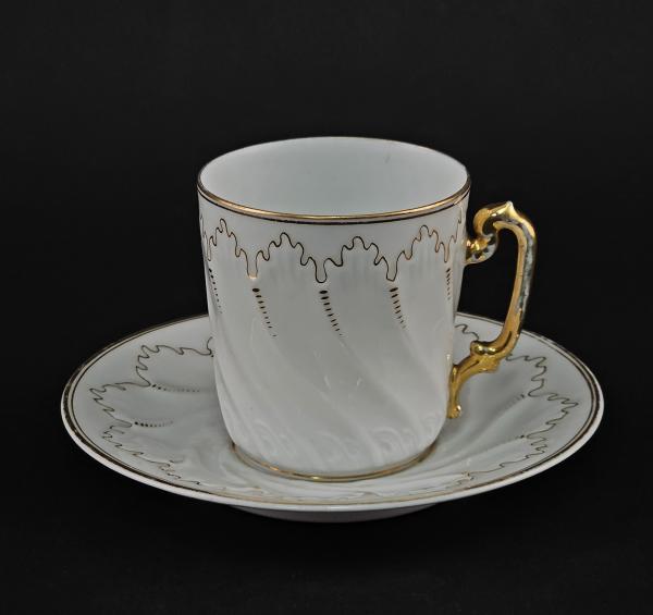 SammelgedeckTasse mit Untertasse Golddekor