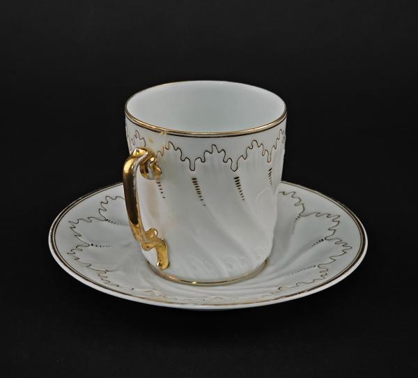 SammelgedeckTasse mit Untertasse Golddekor
