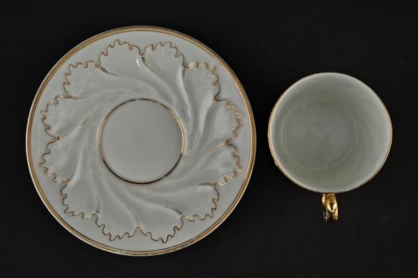 SammelgedeckTasse mit Untertasse Golddekor