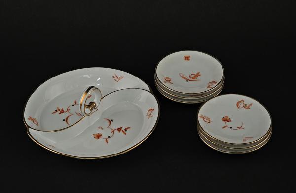 Menage + 6 Schälchen Art déco