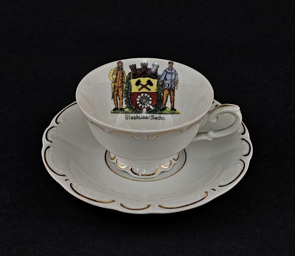 Andenken Mokka-Tasse Glashütte / Sachs.
