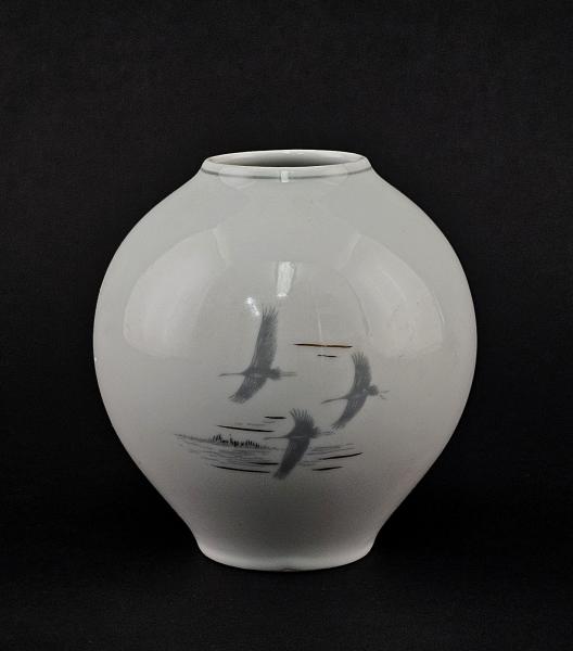 Kleine Vase Kraniche