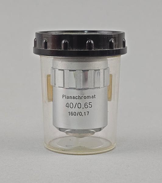 Mikroskop-Objektiv Carl Zeiss Jena Planachromat 40/0,65 160/0,17 RMS Vorserie?