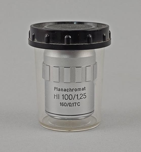 Mikroskop-Objektiv Carl Zeiss Jena Planachromat HI 100/1,25 160/0,17C RMS