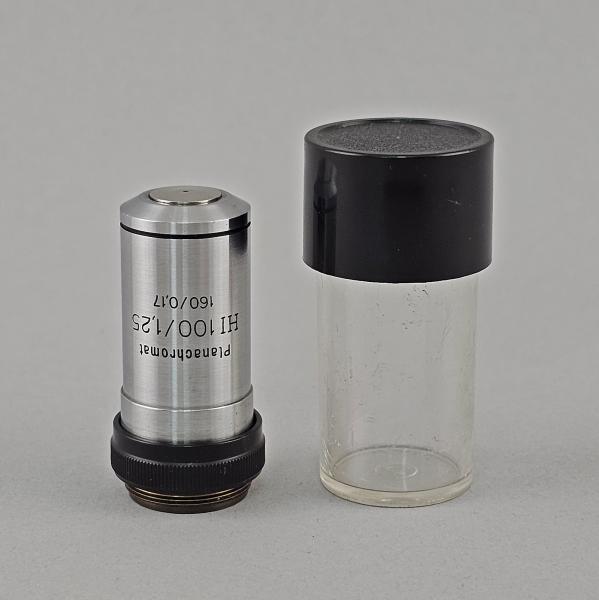 Mikroskop-Objektiv Carl Zeiss Jena Planachromat HI 100/0,25 160/0,17 RMS