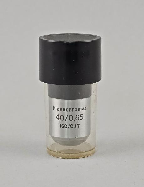 Mikroskop-Objektiv Carl Zeiss Jena Planachromat 40/0,65 160/0,17 RMS