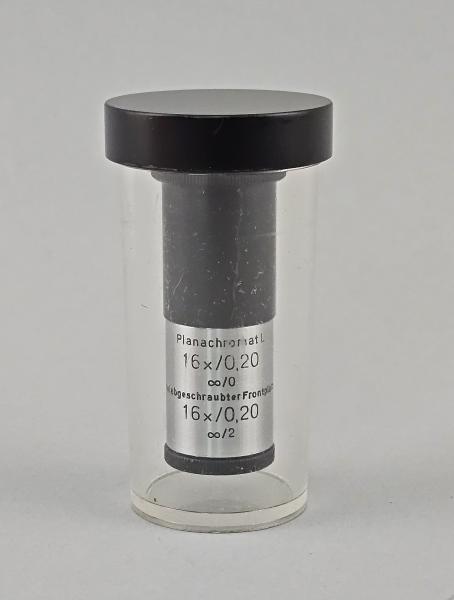 Mikroskop-Objektiv Carl Zeiss Jena Planachromat L 16x/0,20 ∞/0 ∞/2 RMS