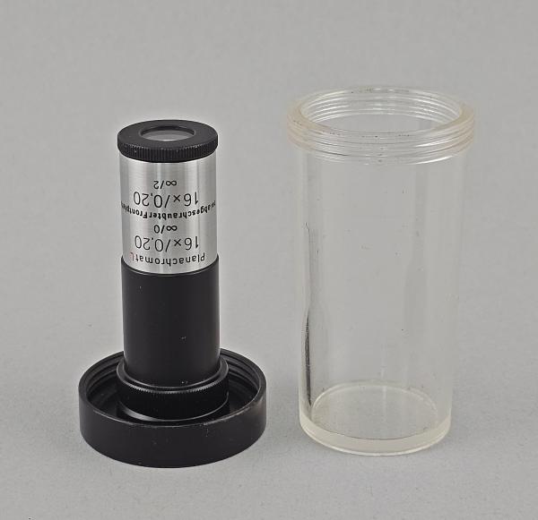 Mikroskop-Objektiv Carl Zeiss Jena Planachromat L 16x/0,20 ∞/0 ∞/2 RMS