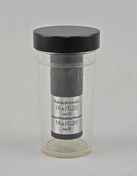 Mikroskop-Objektiv Carl Zeiss Jena Planachromat L 16x/0,20 ∞/0 ∞/2 RMS