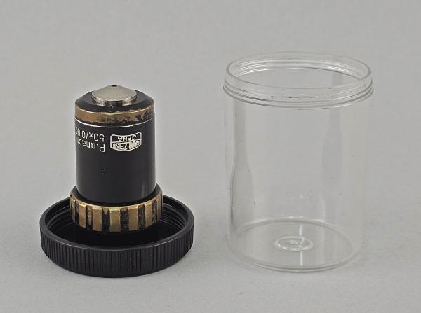Mikroskop-Objektiv Carl Zeiss Jena Planachromat 50x/0,80 ∞/0-A M25