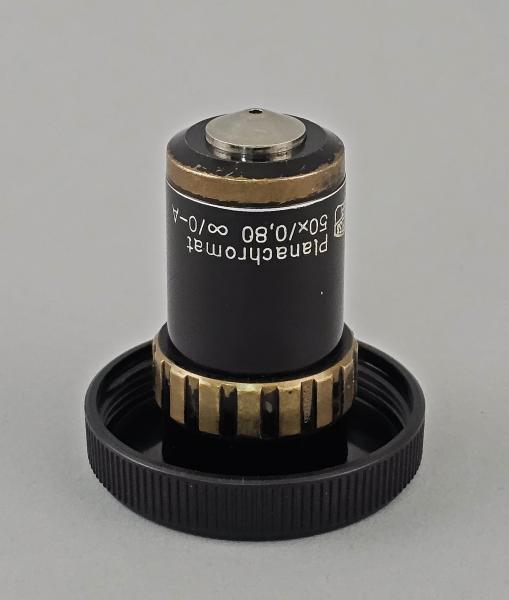 Mikroskop-Objektiv Carl Zeiss Jena Planachromat 50x/0,80 ∞/0-A M25