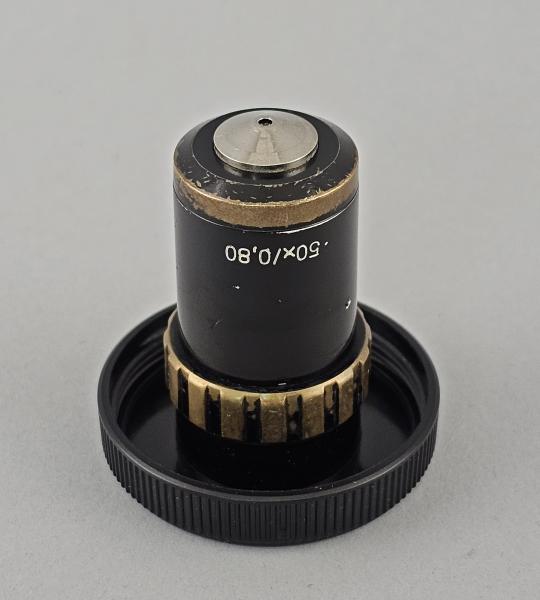 Mikroskop-Objektiv Carl Zeiss Jena Planachromat 50x/0,80 ∞/0-A M25
