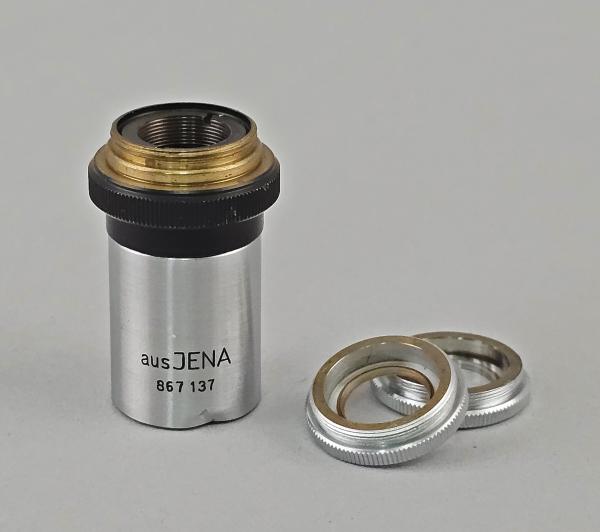 Mikroskop-Objektiv Carl Zeiss Jena Planachromat K 4x/0,05 ∞/0 ∞/2 RMS