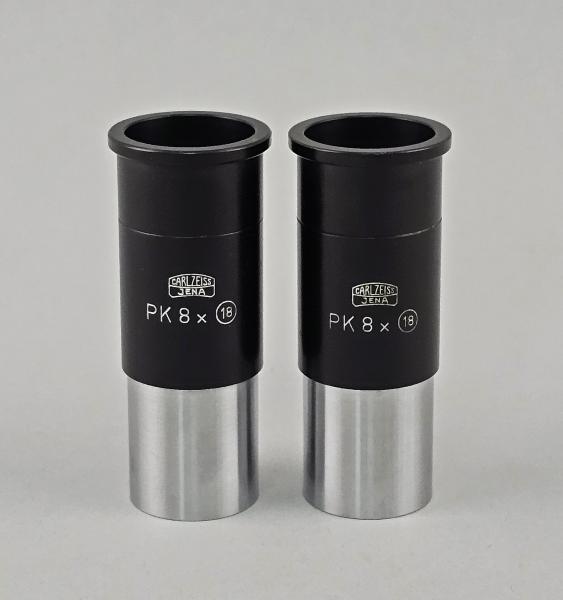 Mikroskop-Okular Paar Carl Zeiss Jena PK 8x 18 23,2mm