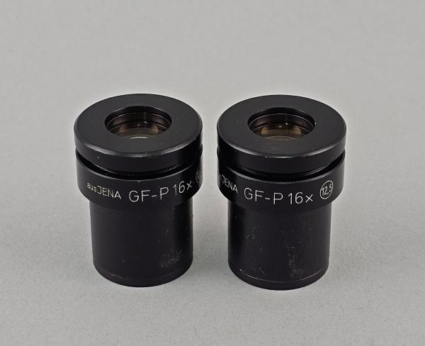Mikroskop-Okular Paar Carl Zeiss aus Jena GF-P 16x 12,5 23,2mm