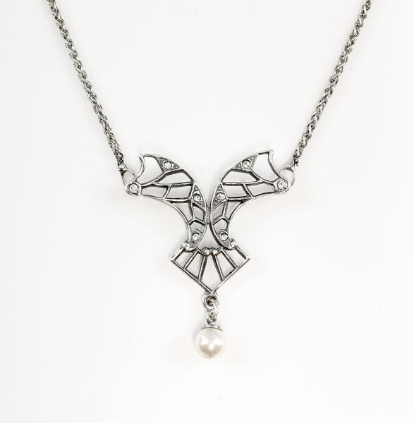 Art déco Collier Perle Swarovski