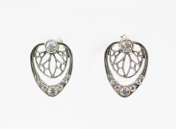 Ohrringe Blatt Swarovski Steine