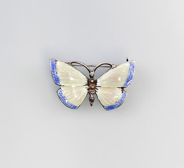 emaillierte Brosche Schmetterling