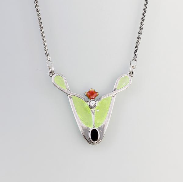 emailliertes Collier Onyx Swarovski