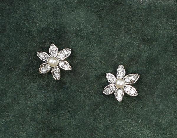 Ohrringe Swarovski Steine und Perle