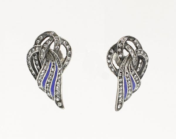 emaillierte Ohrringe Swarovski Steine