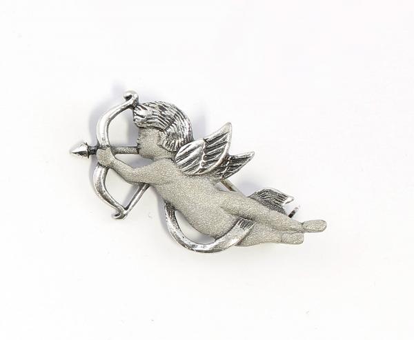 Jugendstil Brosche Amor mit Pfeil und Bogen