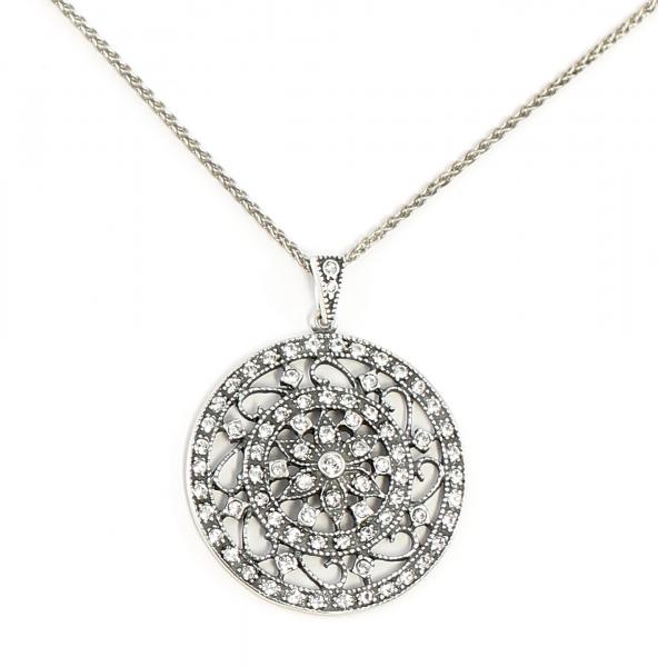 Jugendstil Anhänger an Kette Swarovski