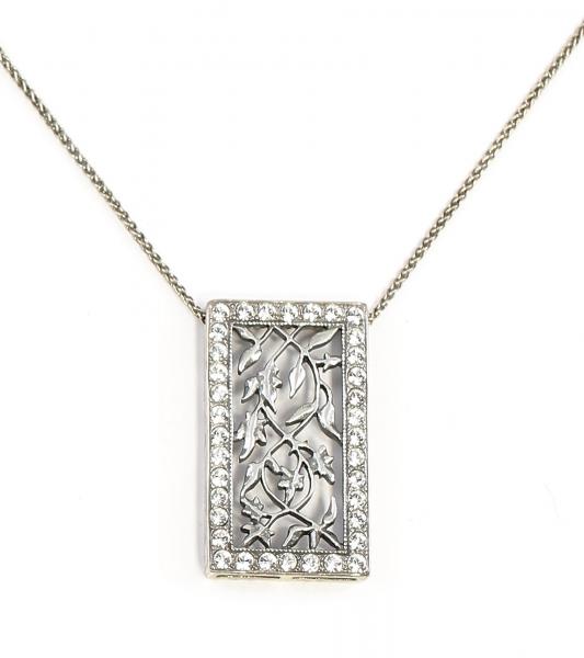 Jugendstil Anhänger an Kette Swarovski