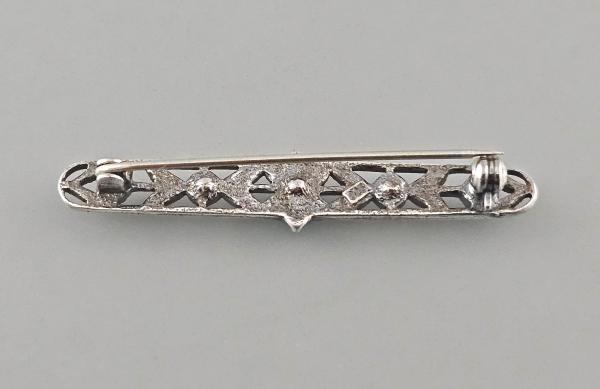 emaillierte Jugendstil Brosche Swarovski