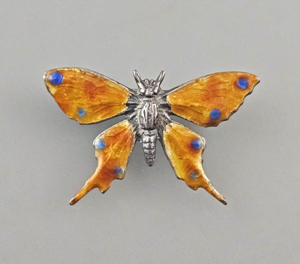 emaillierte Brosche Schmetterling