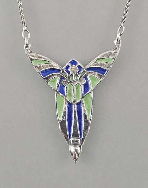 emailliertes Art déco Collier Swarovski