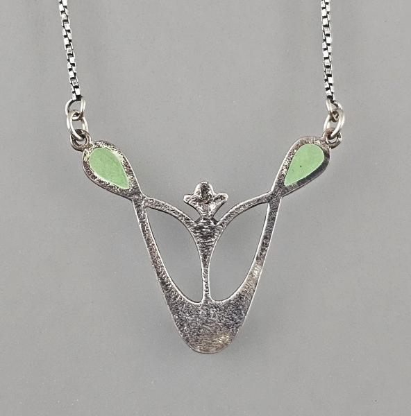 emailliertes Jugendstil Collier Swarovski