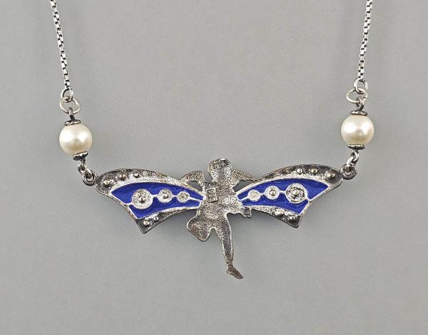emailliertes Collier "Putto" Swarovski & Perlen