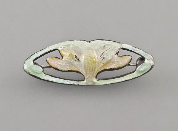 emaillierte Brosche Jugendstil