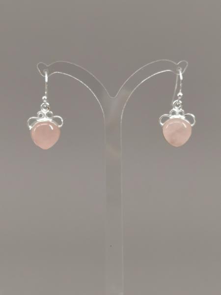 Ohrringe Rosenquarz 1,5x3cm