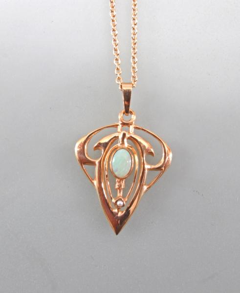 Jugendstil Collier Opal