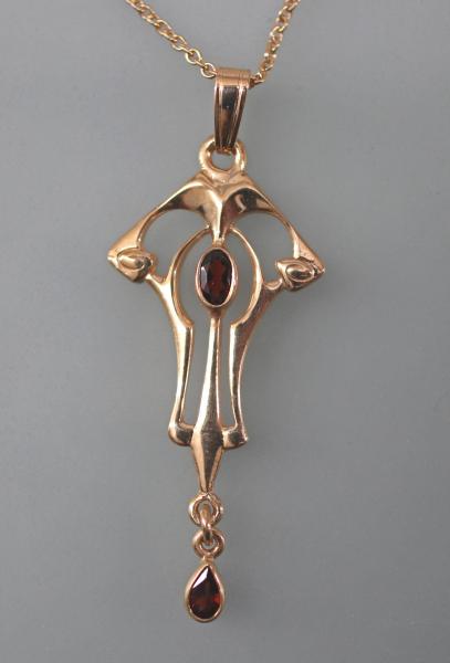 Jugendstil Collier mit Granat
