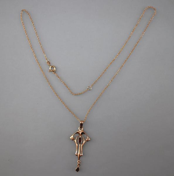 Jugendstil Collier mit Granat