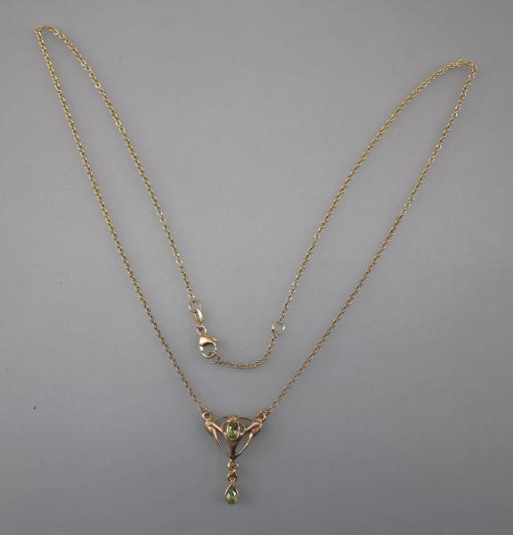 Jugendstil Collier Peridot