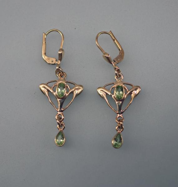 Jugendstil Ohrringe Peridot
